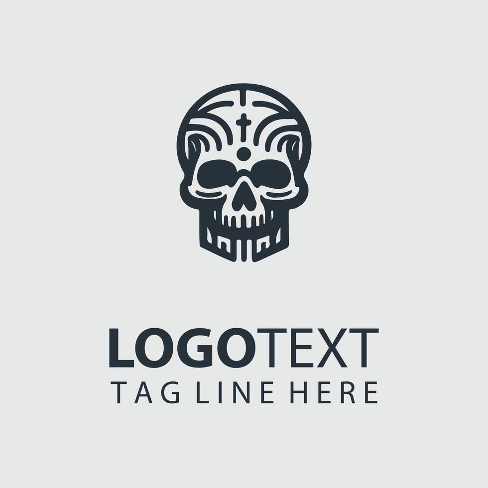 Skullstorm Vengeful skull logo vector