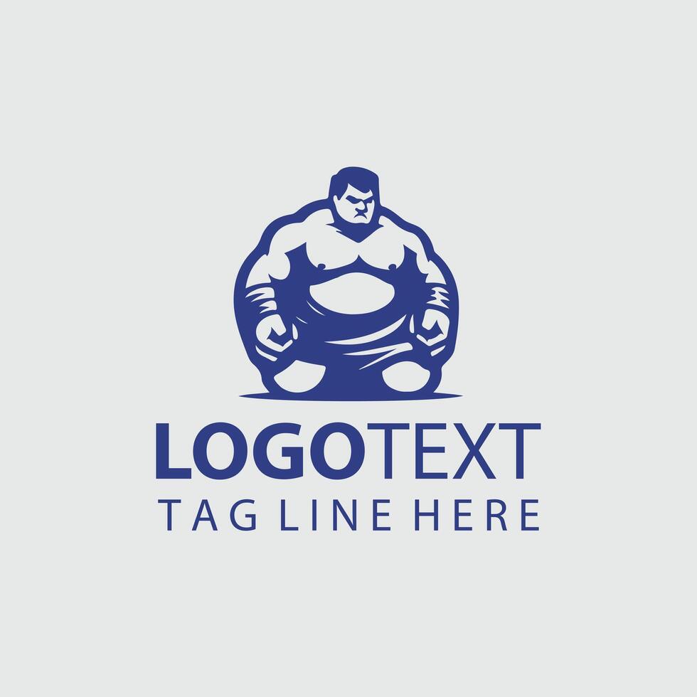 Iron Fist Sumo sumo wrestler logo vector