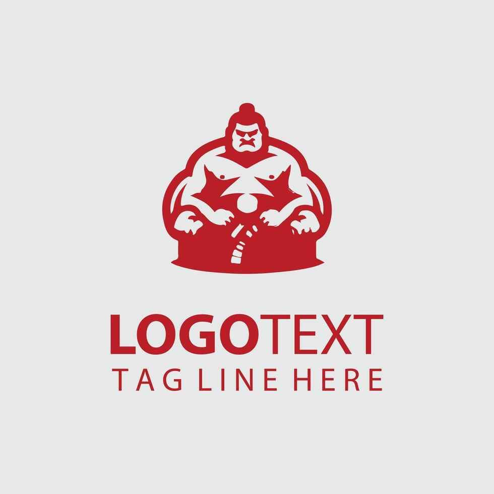 Immense Sumo sumo wrestler logo vector