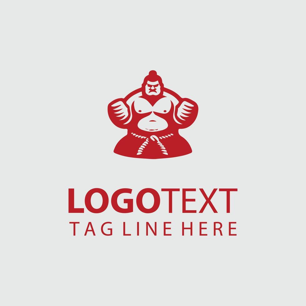 Sumo Dominator sumo wrestler logo vector