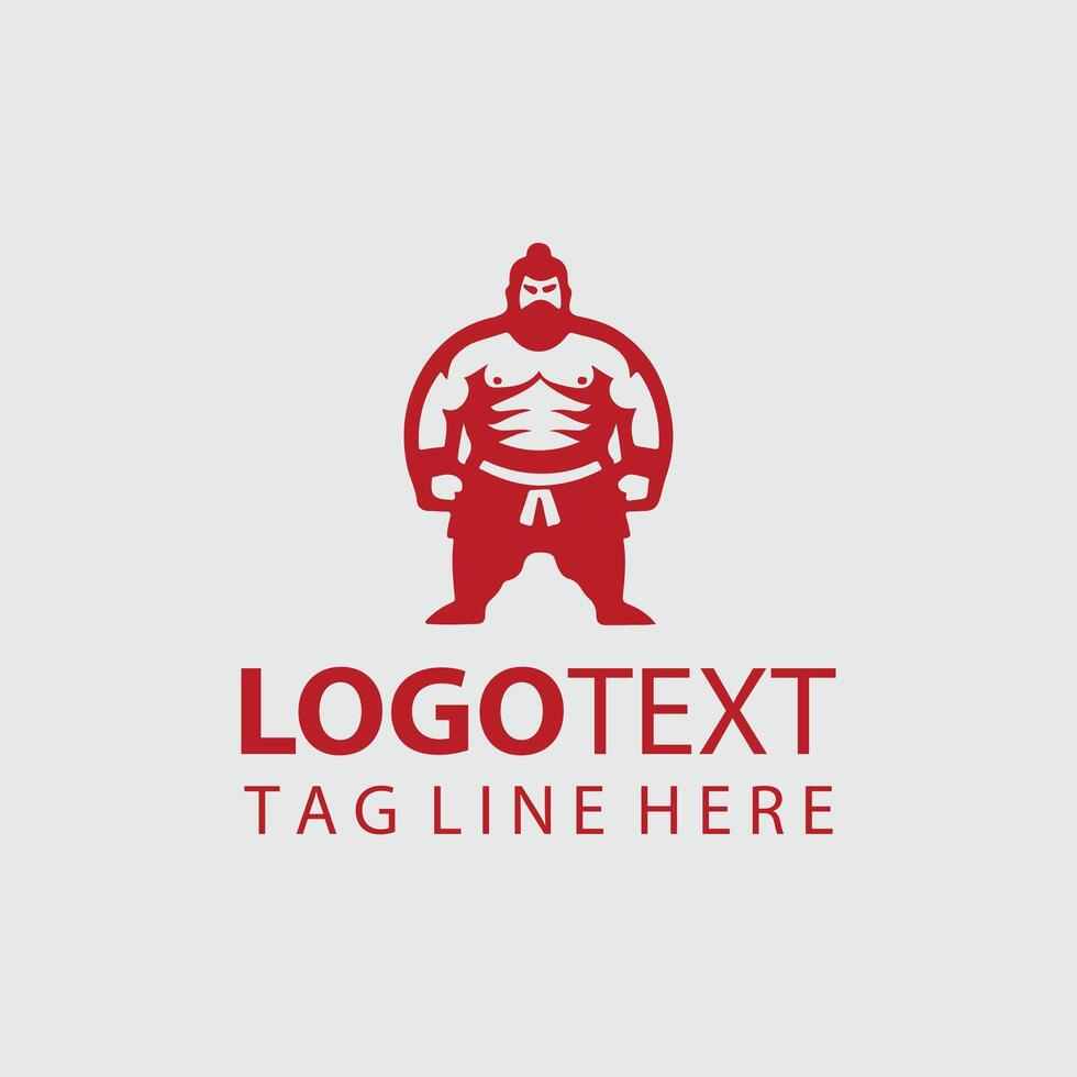 The Strength of Sumo sumo wrestler logo vector