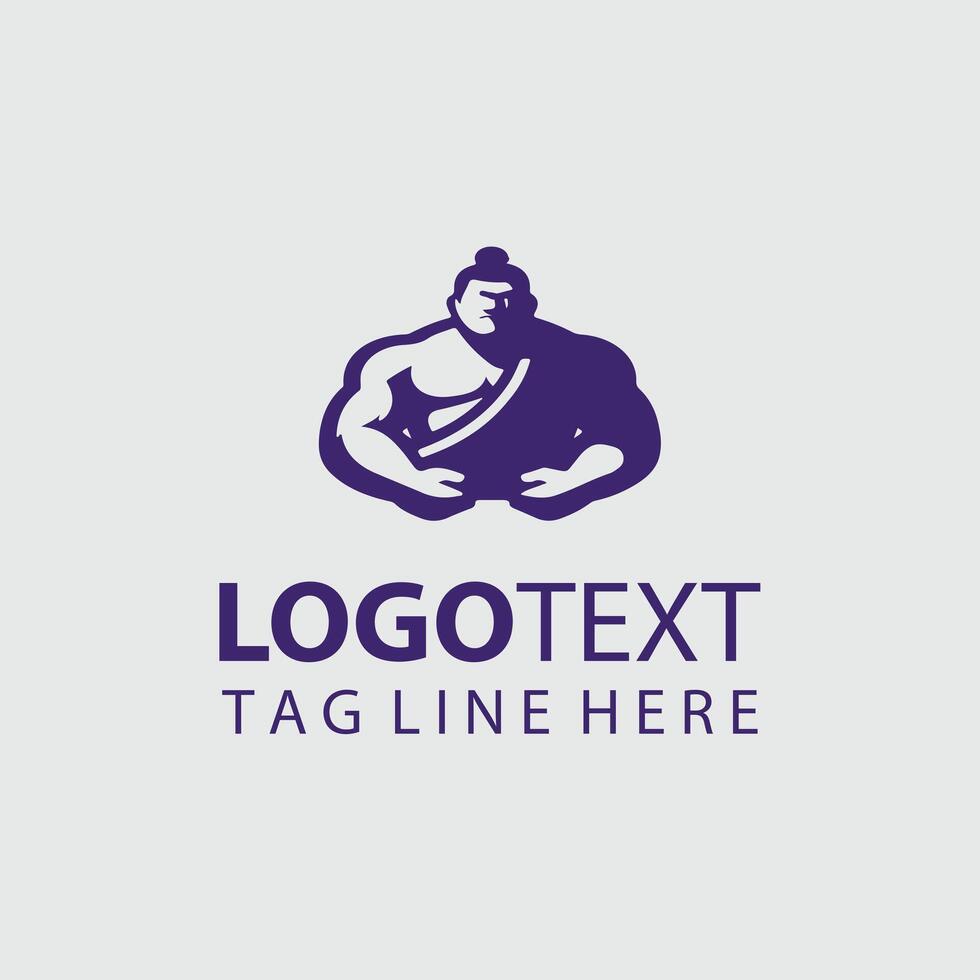 The Grand Champion sumo wrestler logo vector