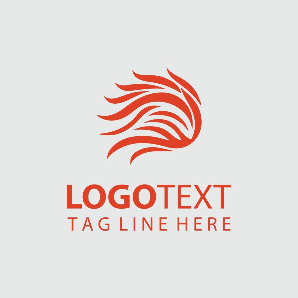 Gallop Horizon linear horse logo vector