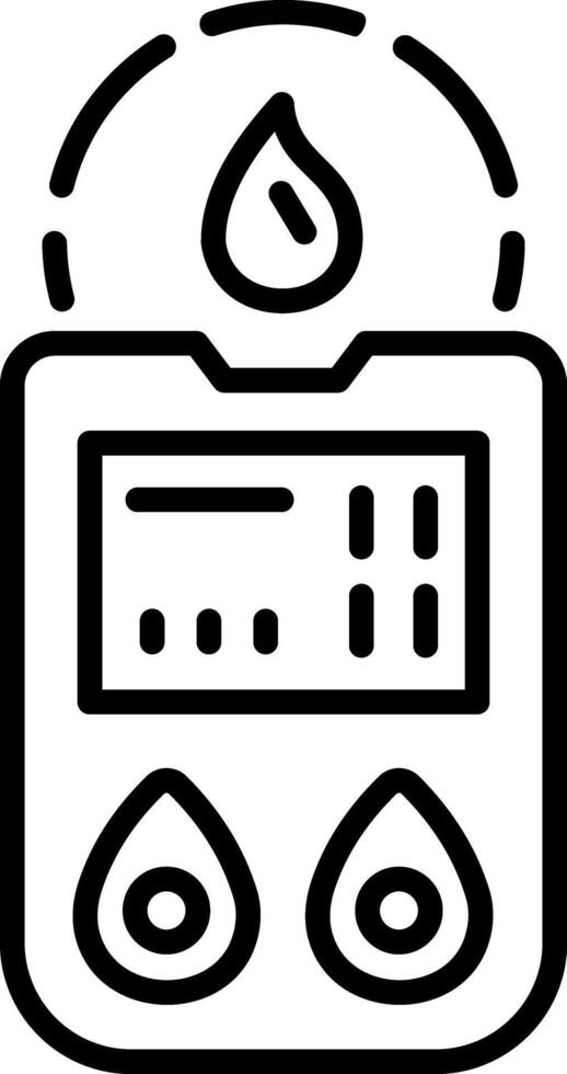 Humidity indicator icon in linear style vector