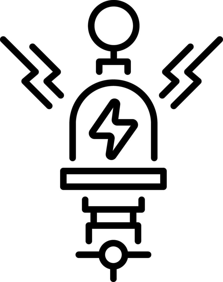A line style icon of storm detector vector