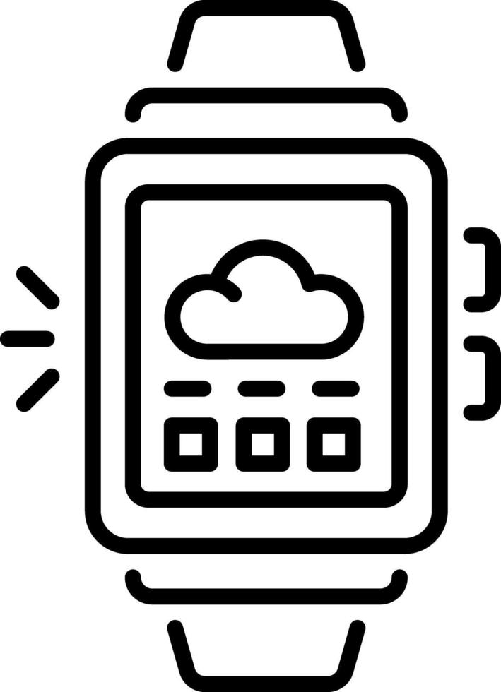 A line style icon of storm tracker vector