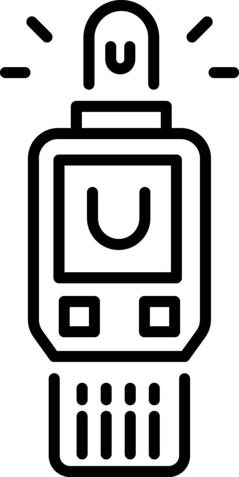 Uv meter icon in linear style vector