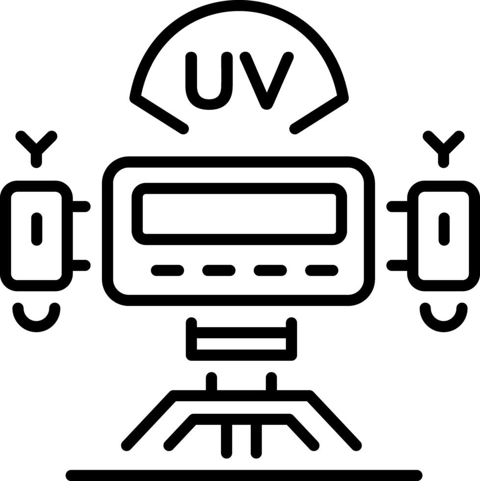 Uv tracker icon in linear style vector