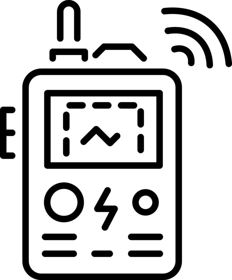 A line style icon of weather tracker vector
