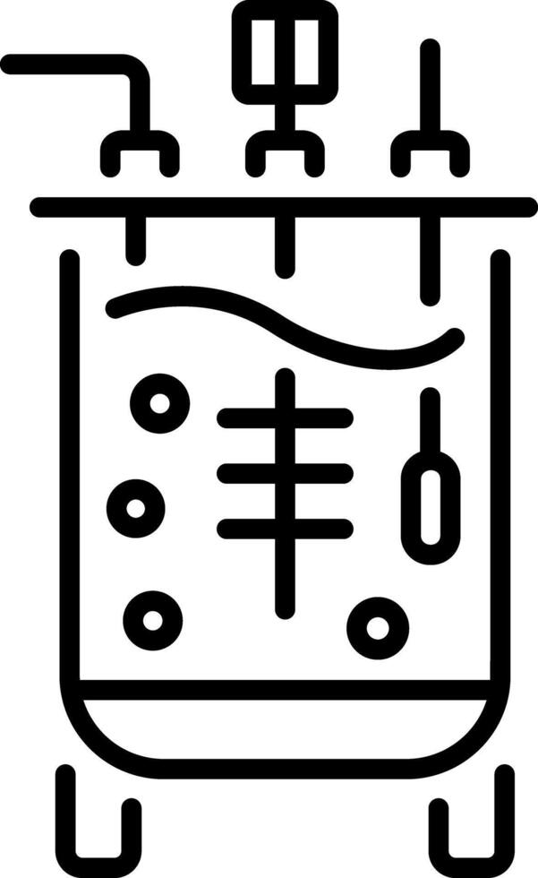 Bioreactor icon in linear style vector