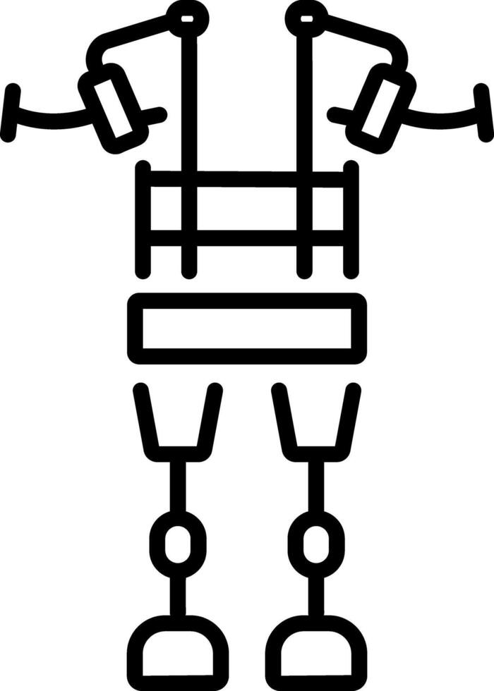 Exoskeleton icon in linear style vector