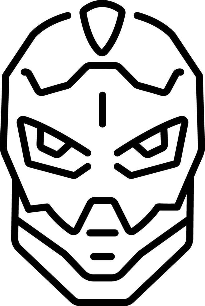 Hacker mask icon in linear style vector