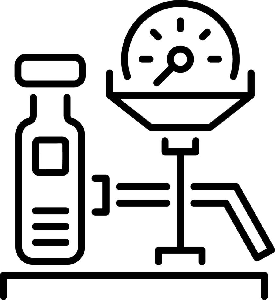 Machine calibration icon in line style vector