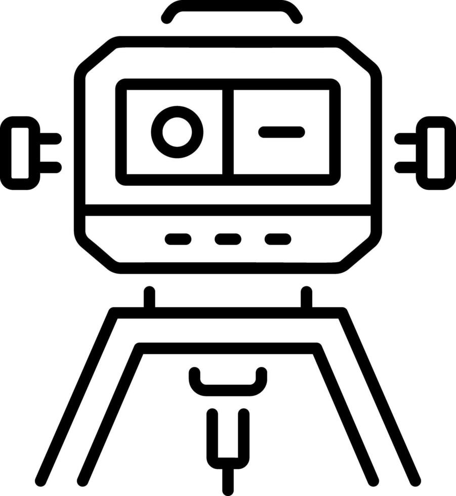 Laser level icon in linear style vector