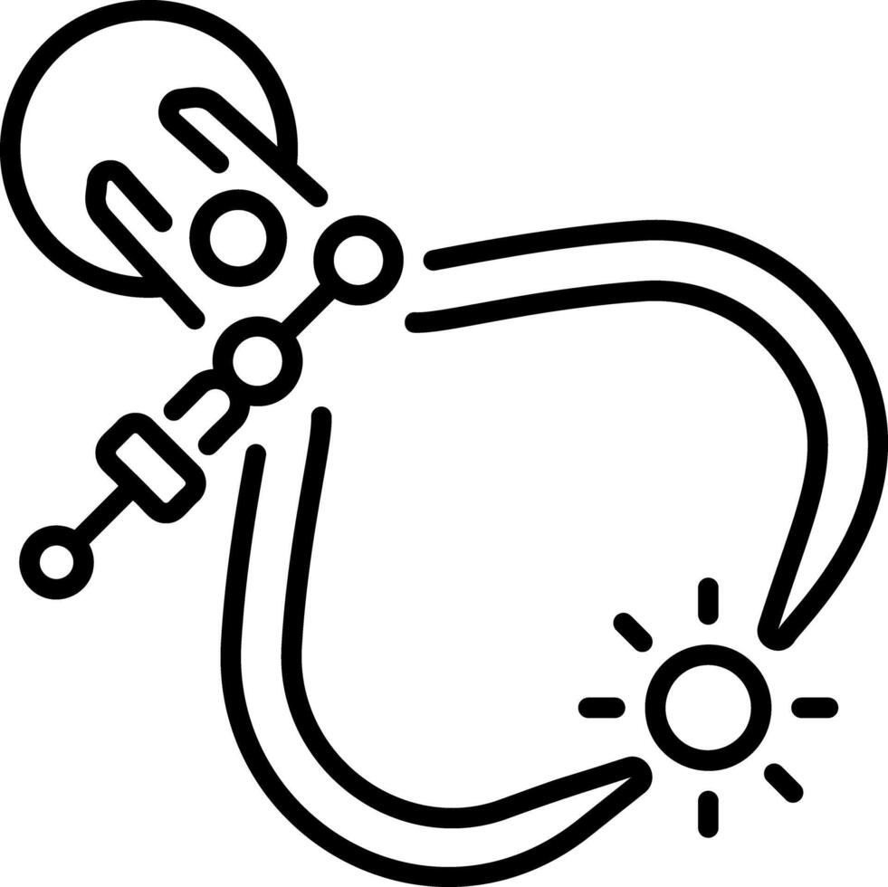 A line style icon of outside caliper vector
