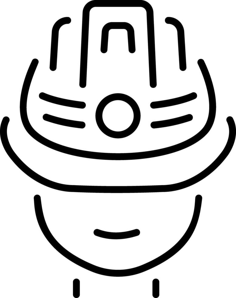 A line style icon of safety helmet vector