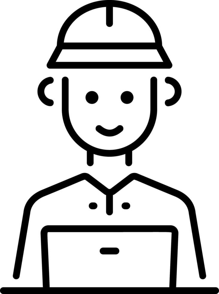 A line style icon of software engineering vector