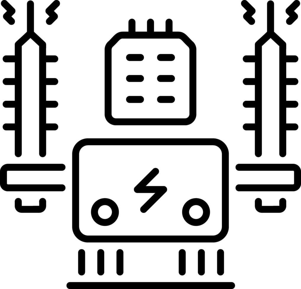Transformer icon in linear style vector
