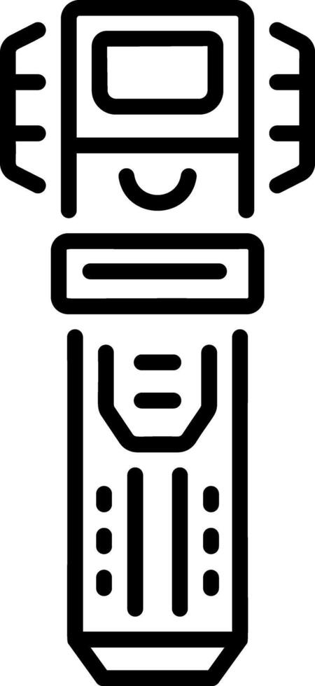 A line style icon of a flashlight vector
