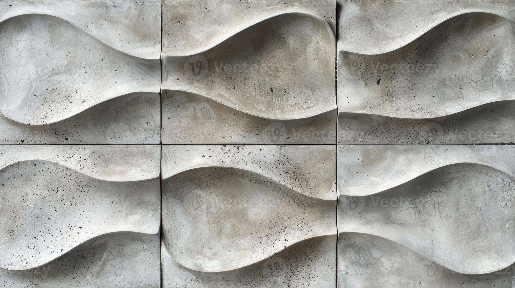 Abstract wall design featuring undulating patterns in a modern architectural setting photo