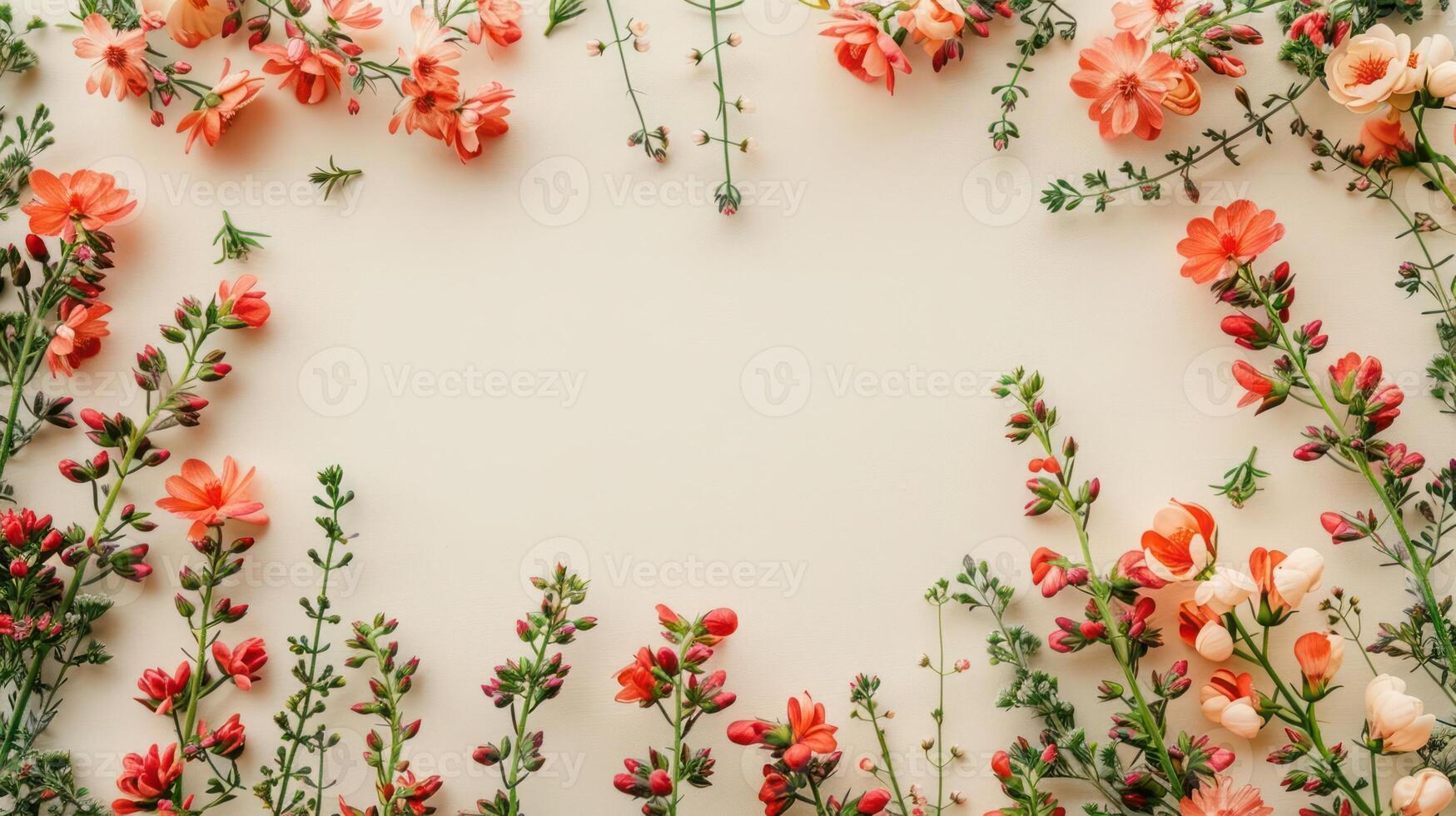 Floral arrangement featuring vibrant flowers on a soft background, ideal for design use photo