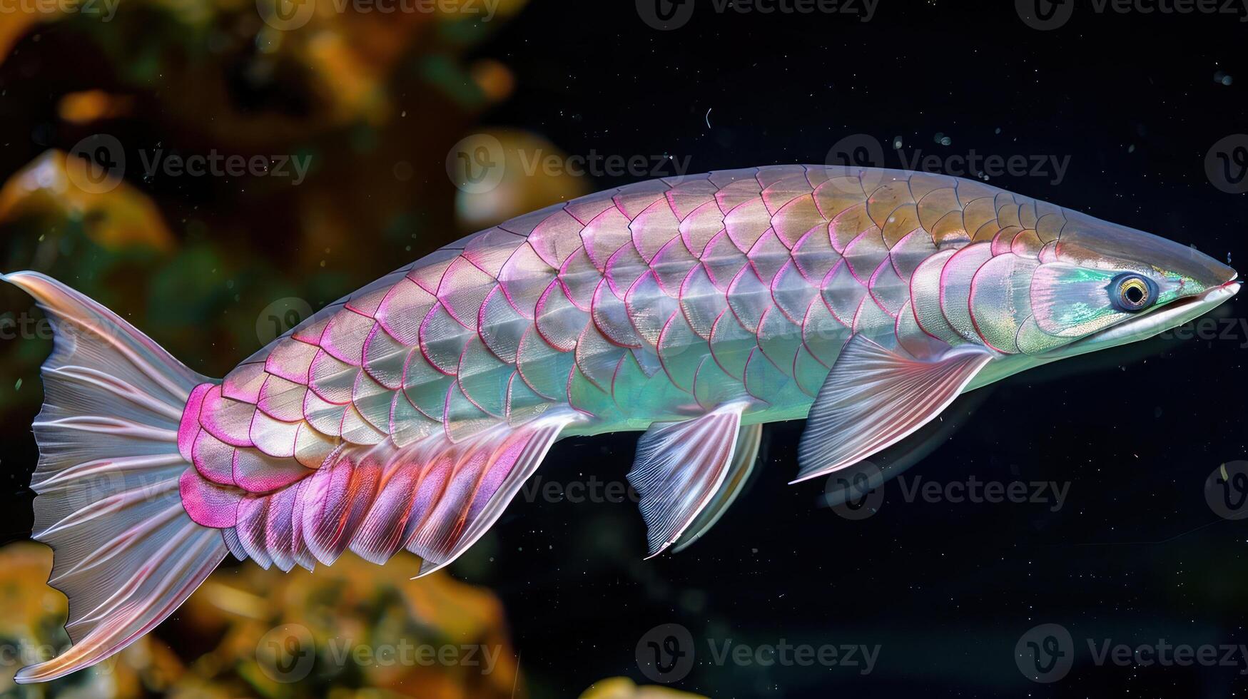 Colorful freshwater fish swimming gracefully in a vibrant aquatic environment photo