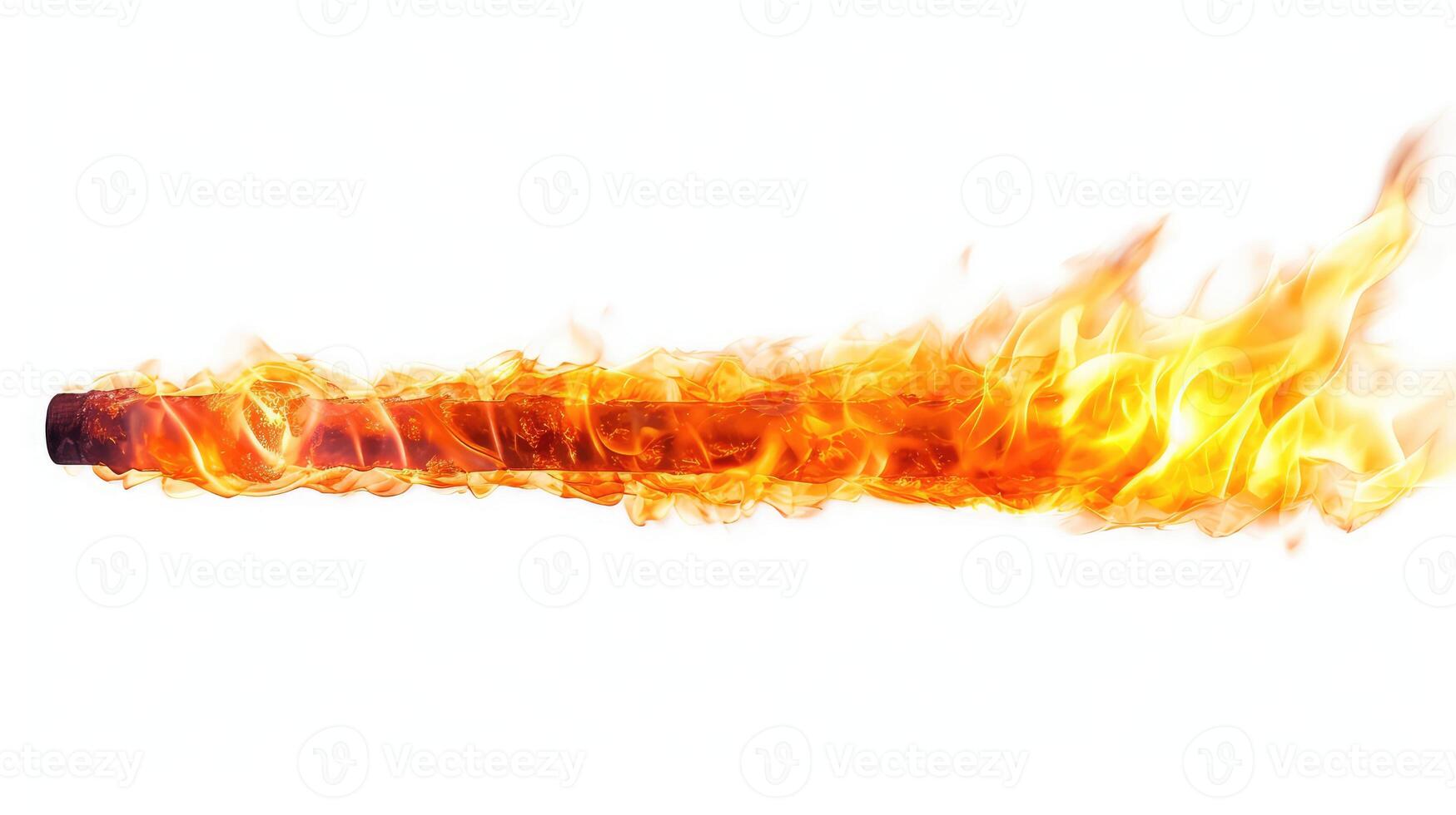 torch fire isolated on white photo