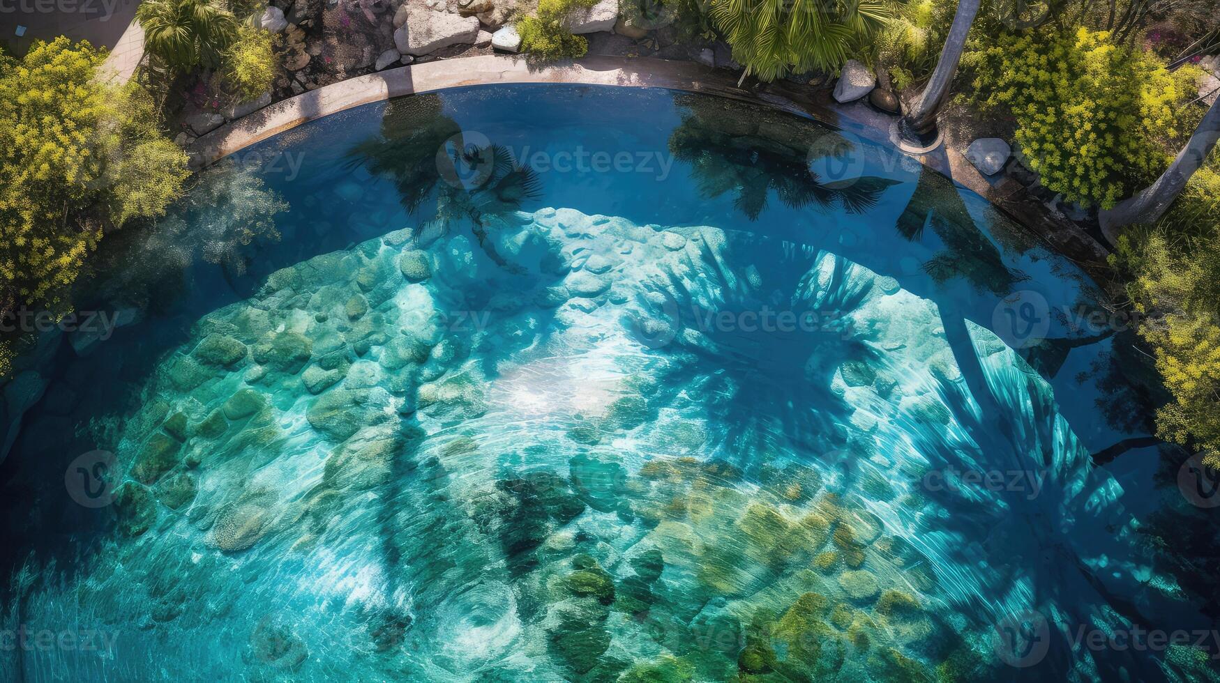 reflection pool water from above photo