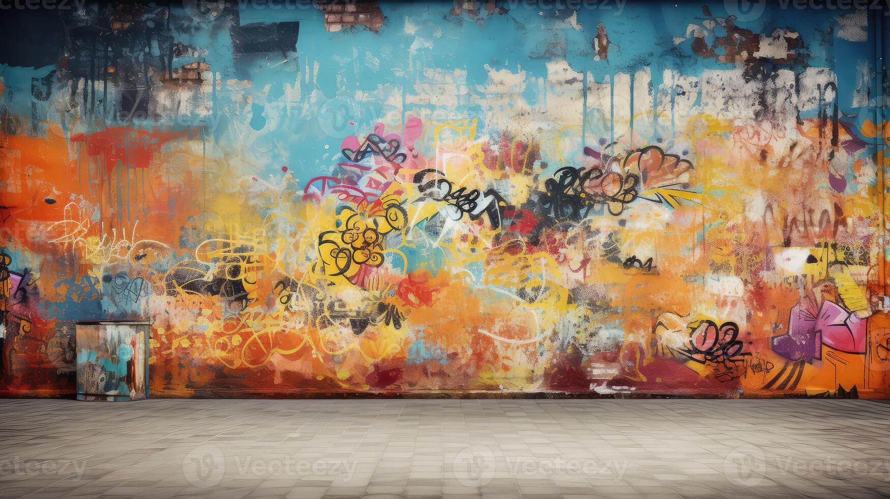 vibrant grunge wall photo