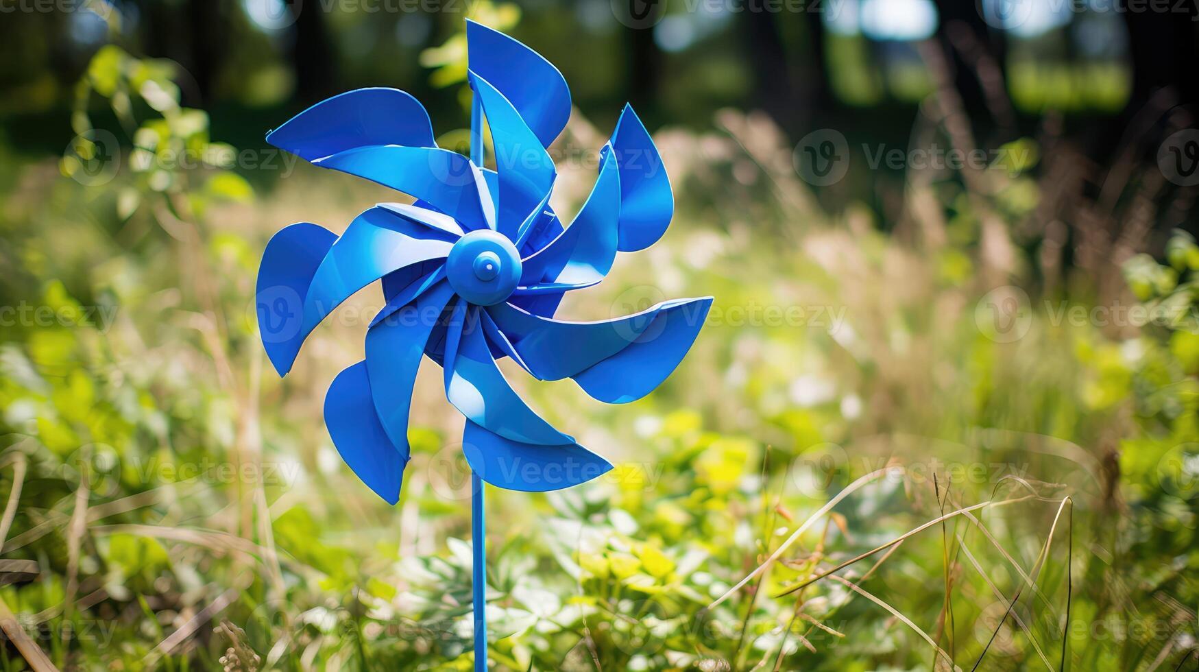 wind blue pinwheel photo