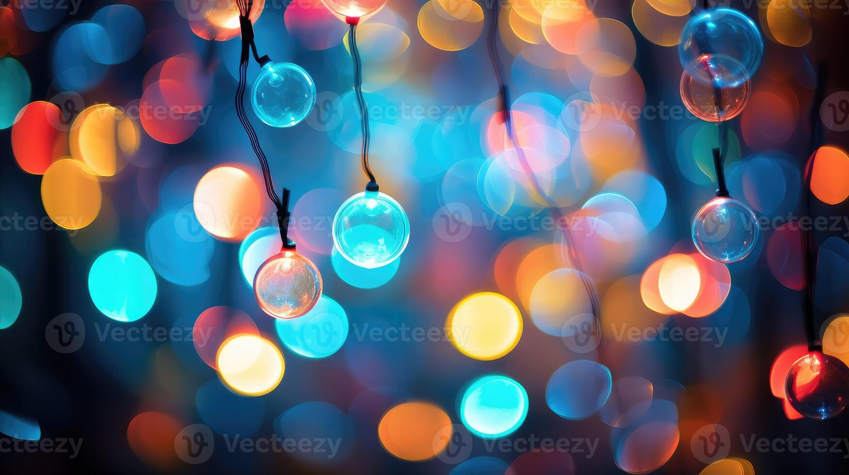 enchanting out of focus christmas lights photo