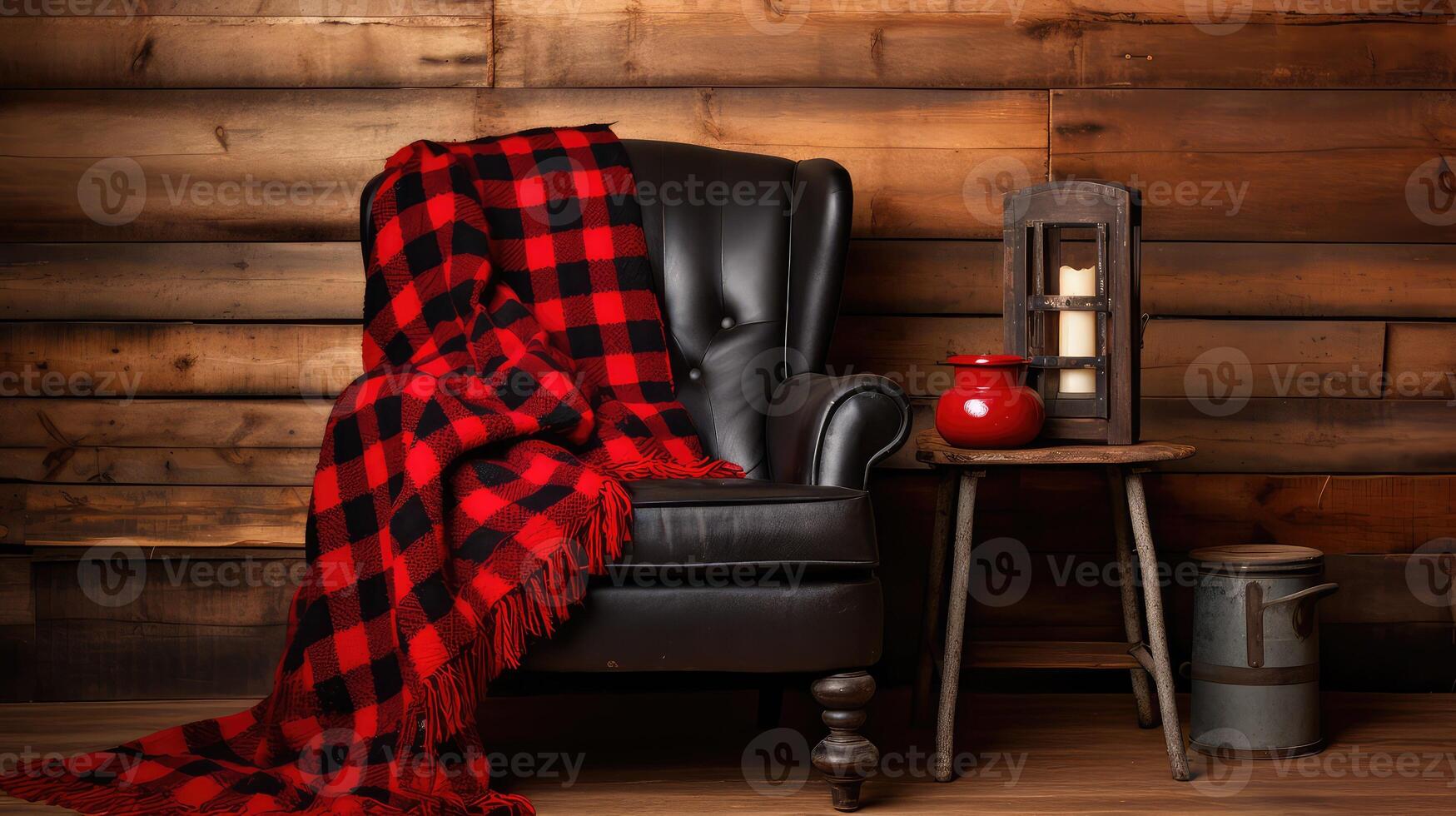 rustic red and black buffalo check photo