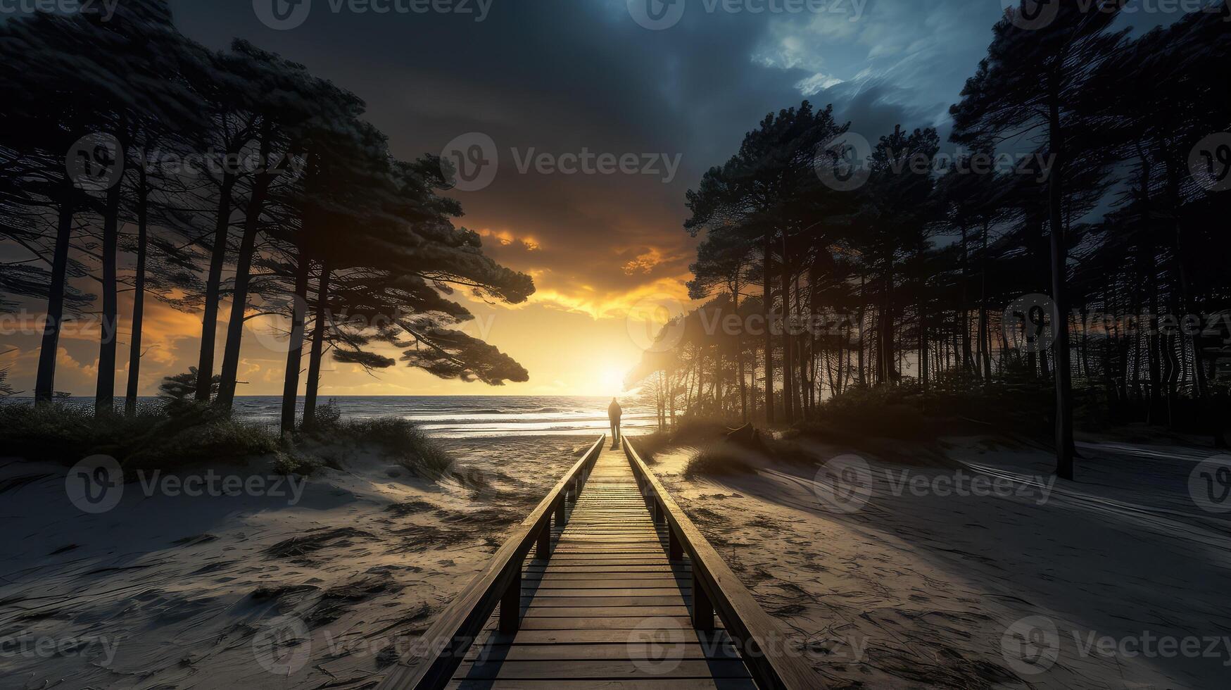 forest wood beach photo