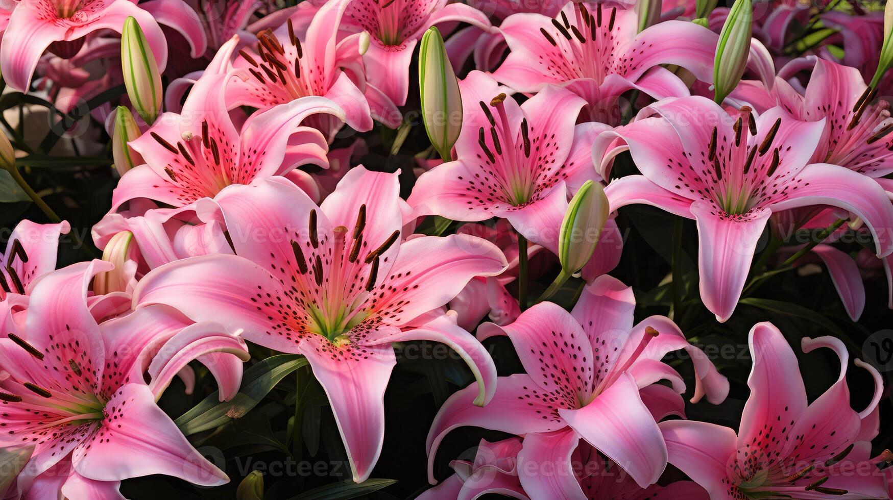 mesmerizing pink tiger lily photo