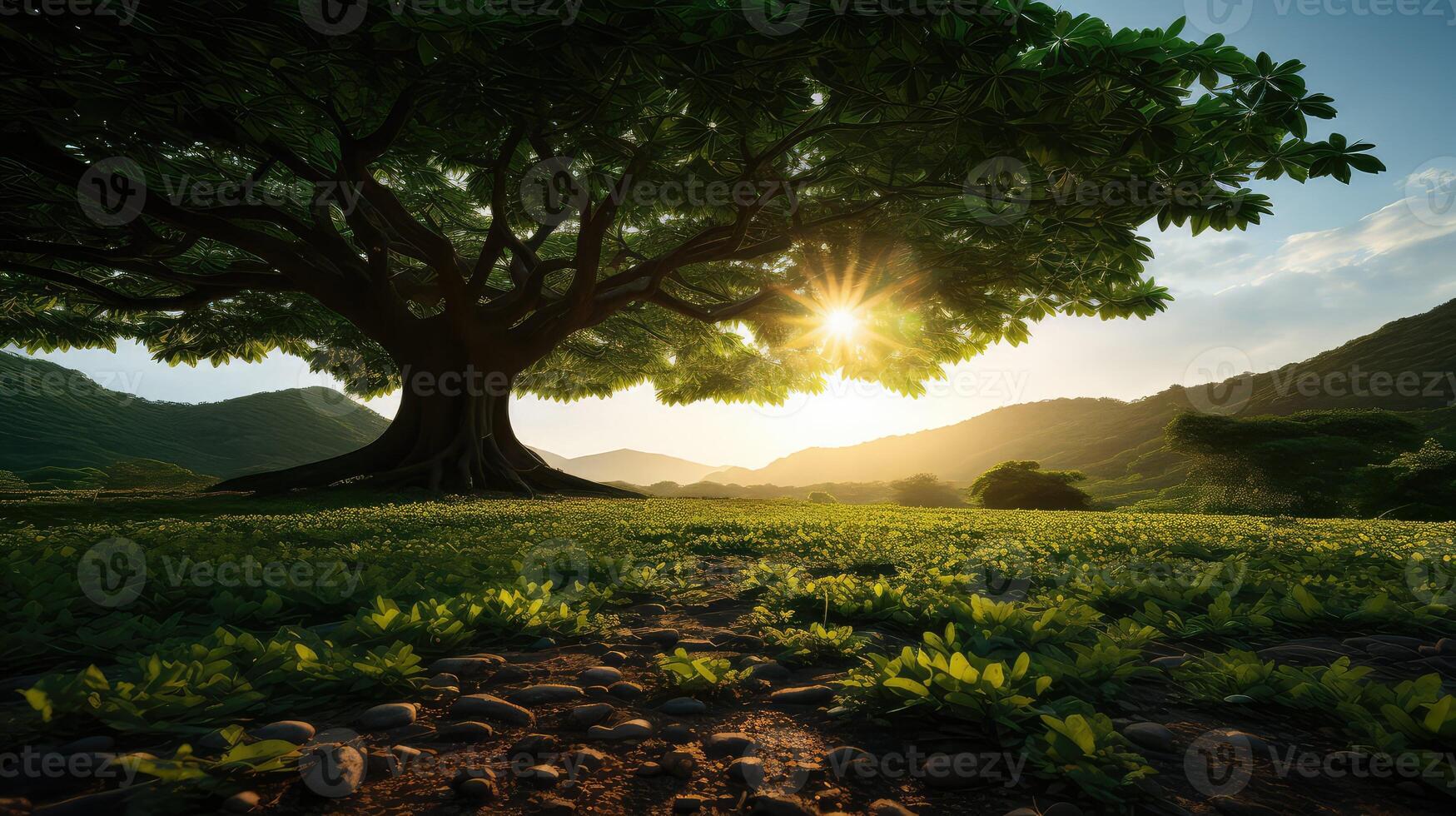 patterns tree leaves sun photo