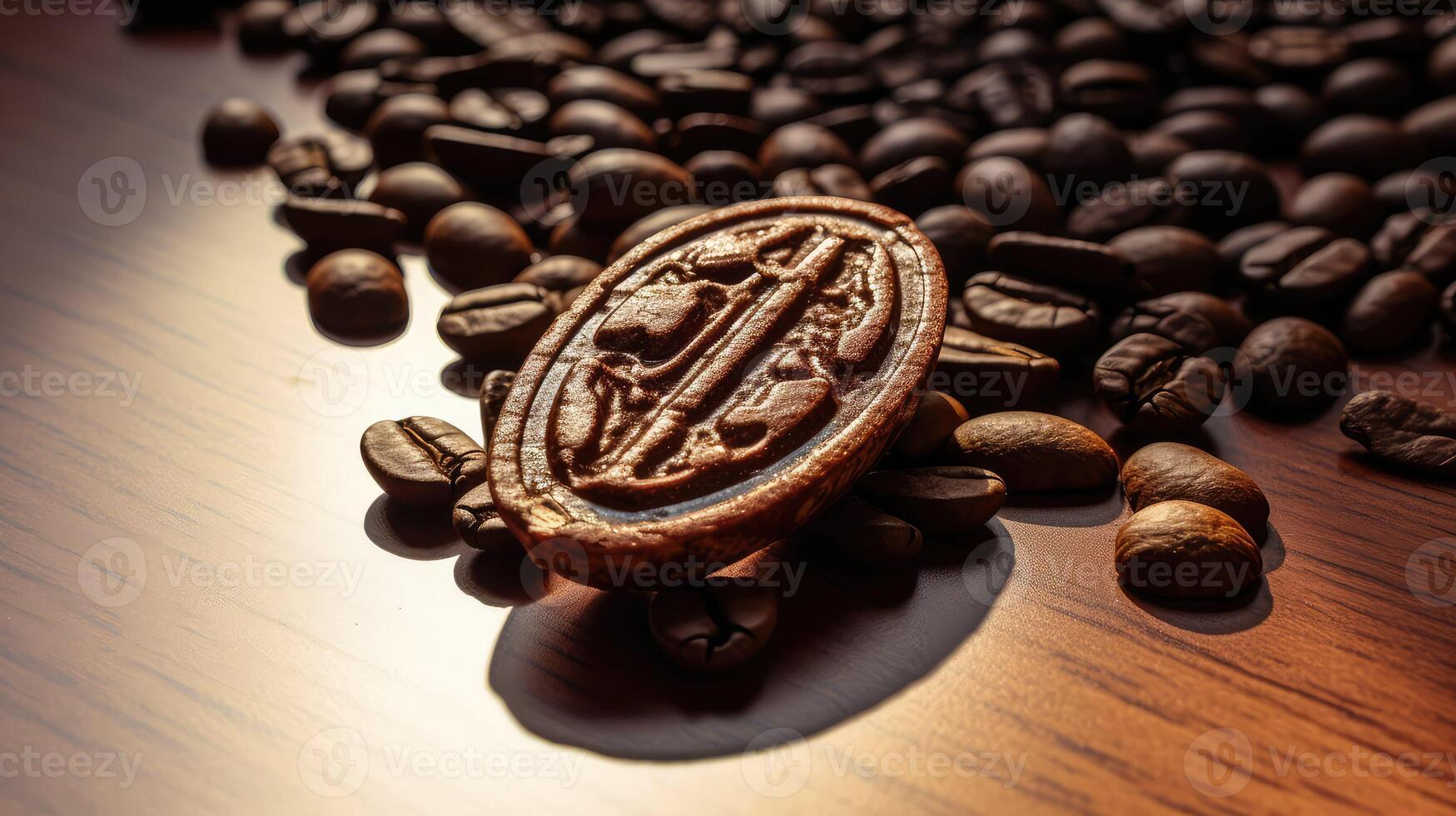up coffee bean outline photo