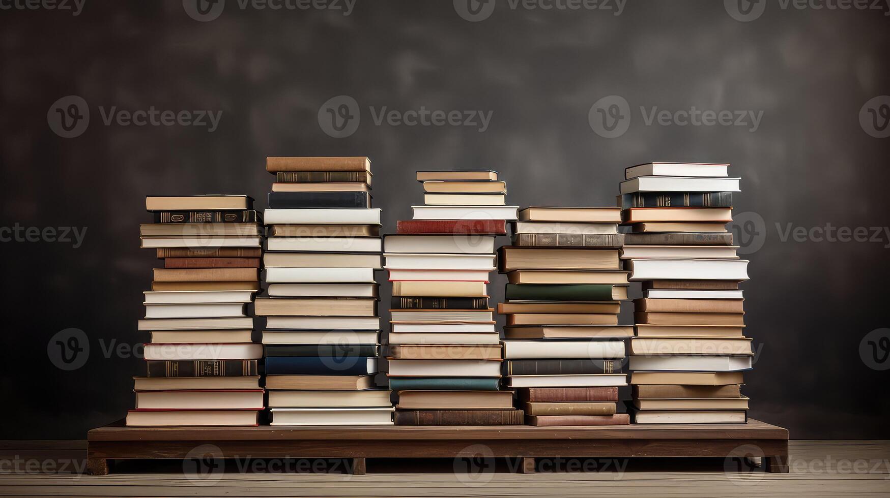 canvas blank book stack photo