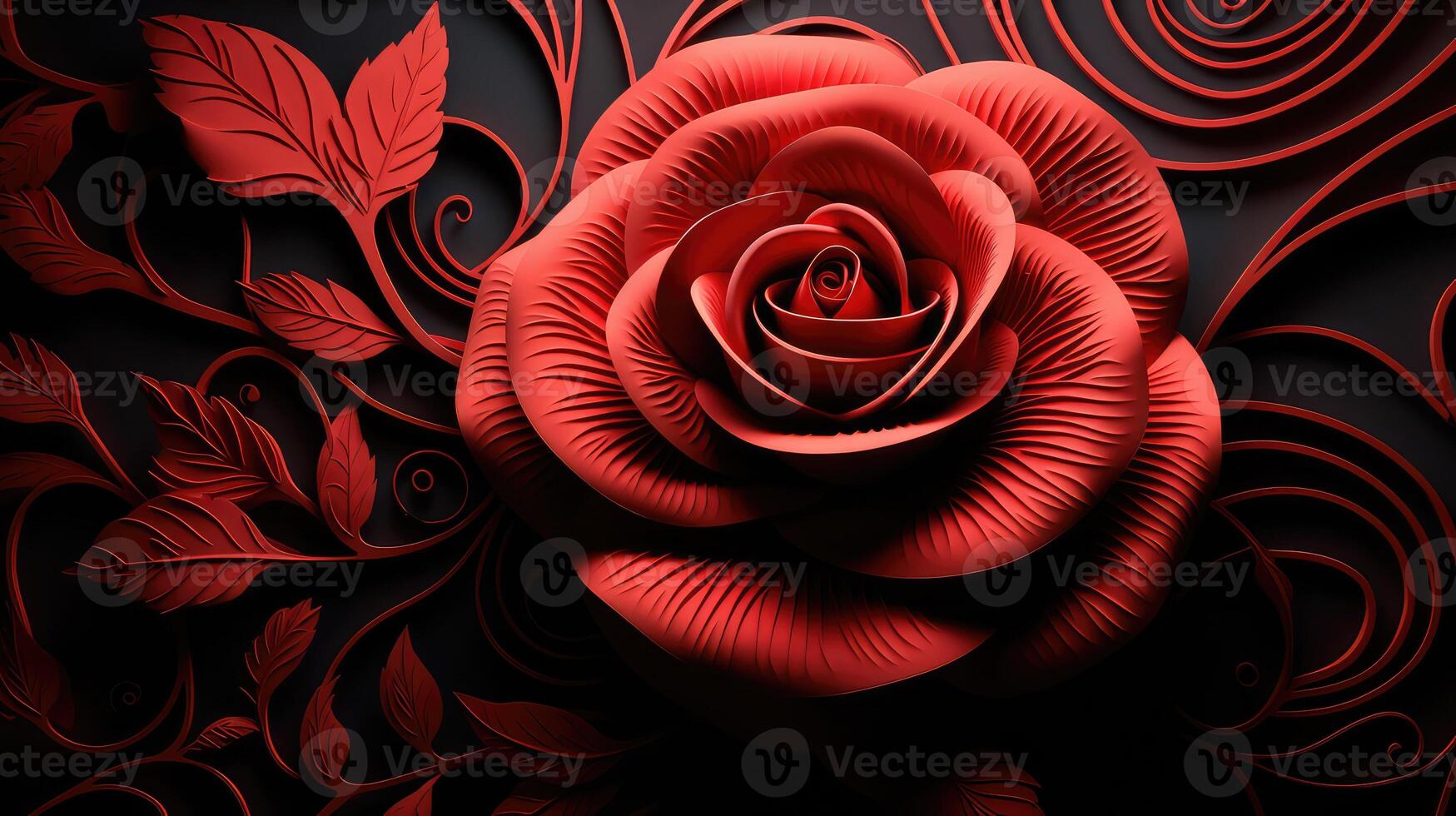 three red graphic photo