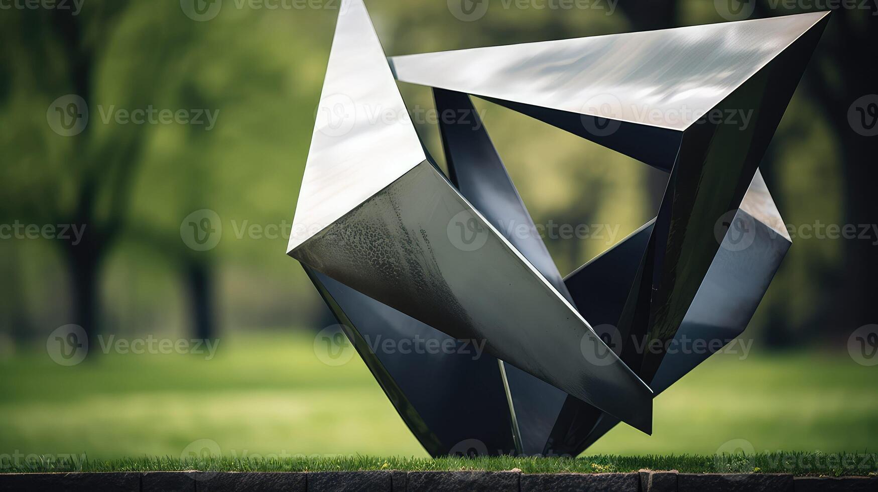 geometric gray metal photo