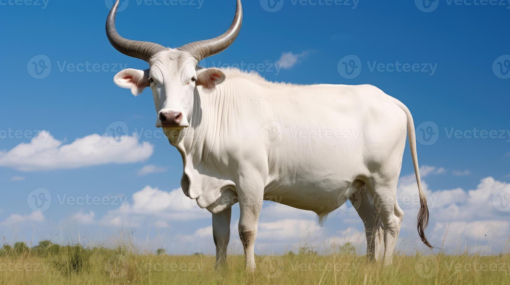 majestic white bull photo