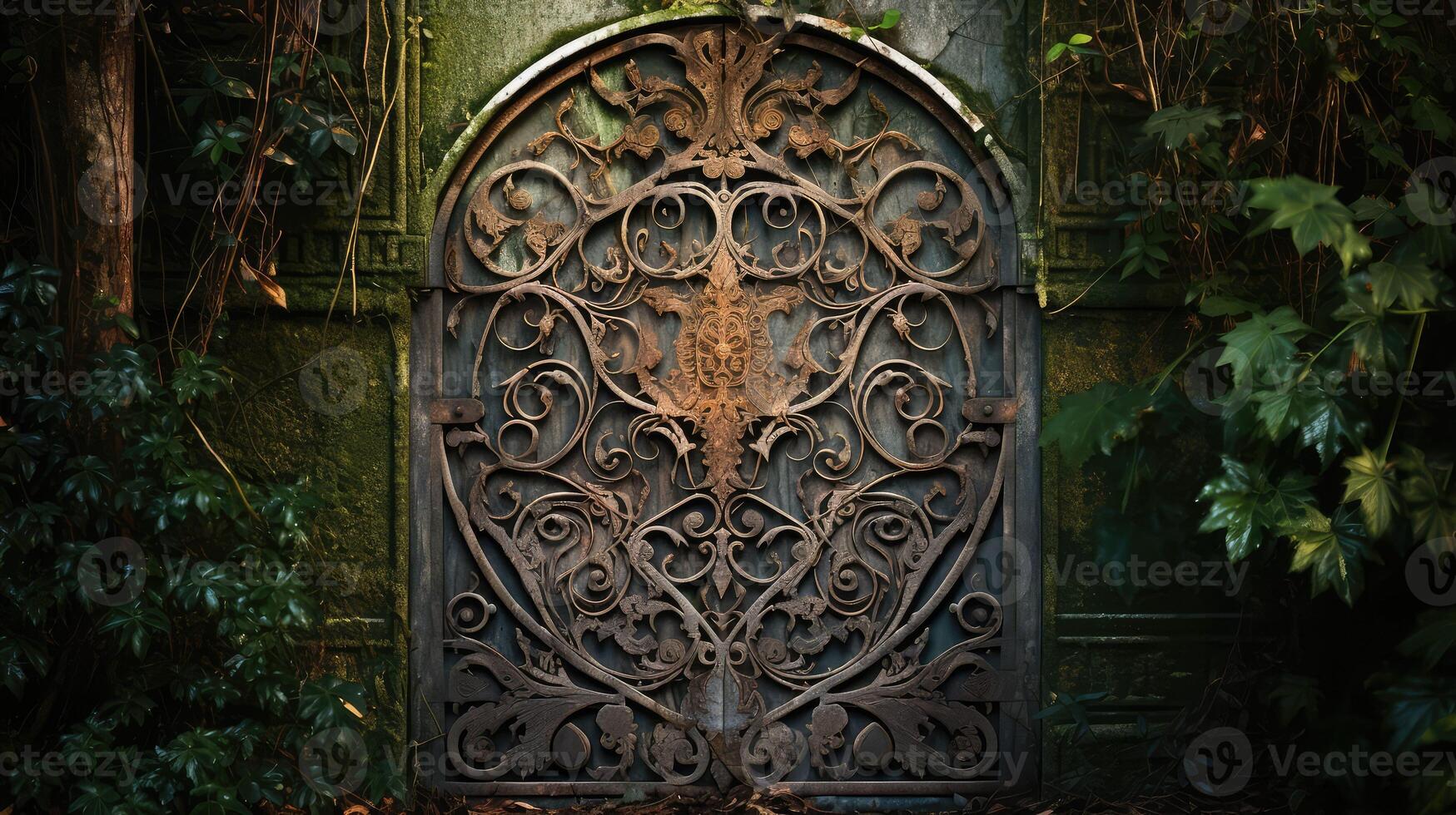 iron door keyhole photo