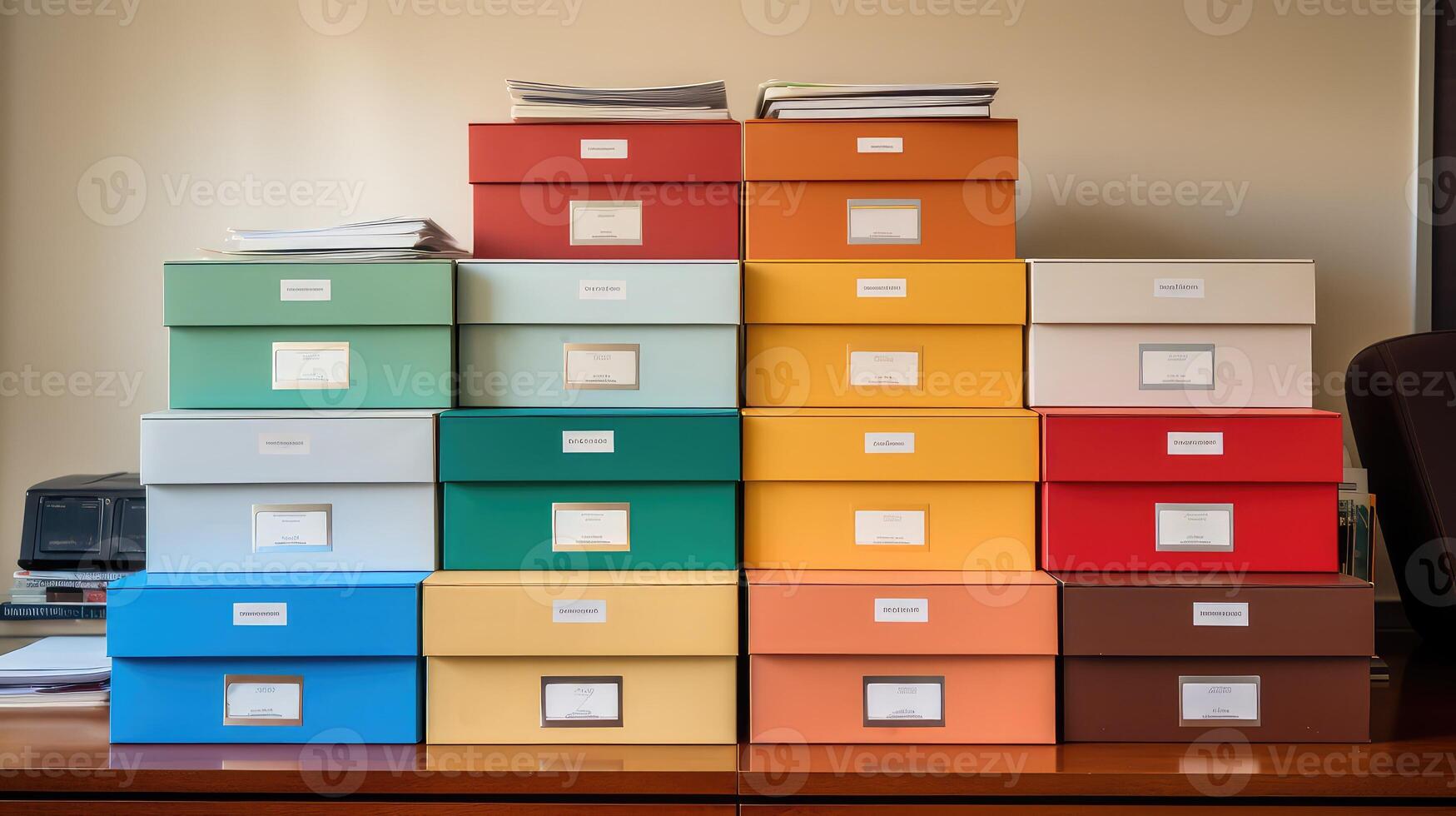 labels title boxes photo