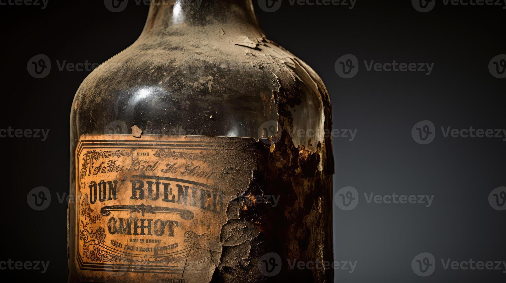 aged old brown bottle photo