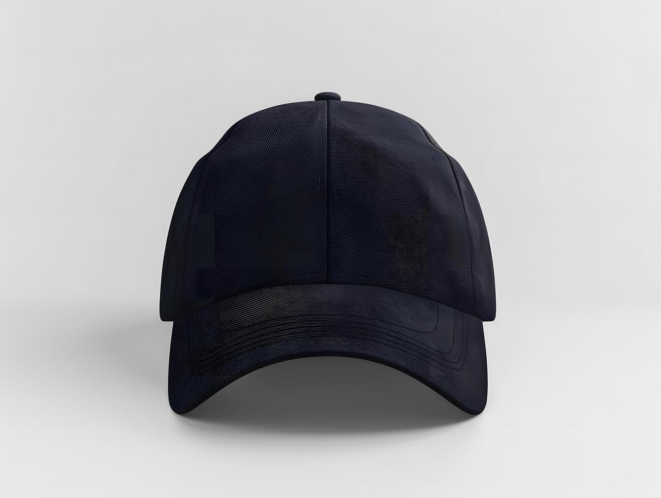 A baseball cap with a black and white design photo