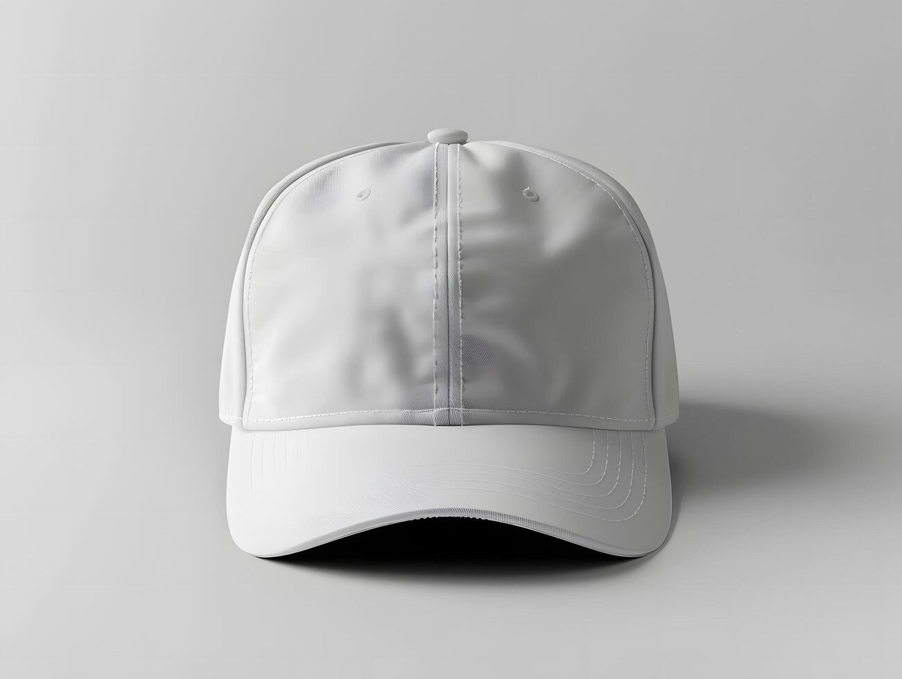 White cap mockup on a plain background photo