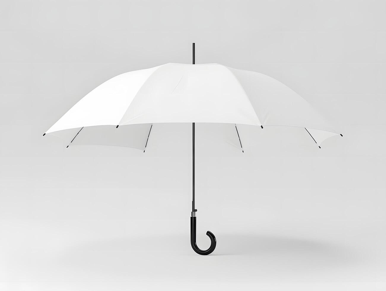 white umbrella on a gray background photo