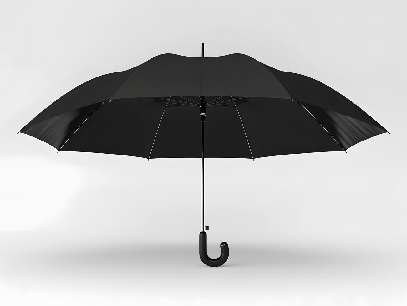 Blank opened umbrella mockup with isolated background photo
