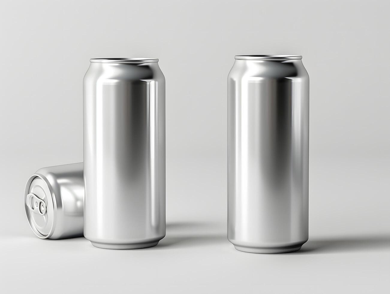 metal soft drink can packaging mockup for custom labels photo
