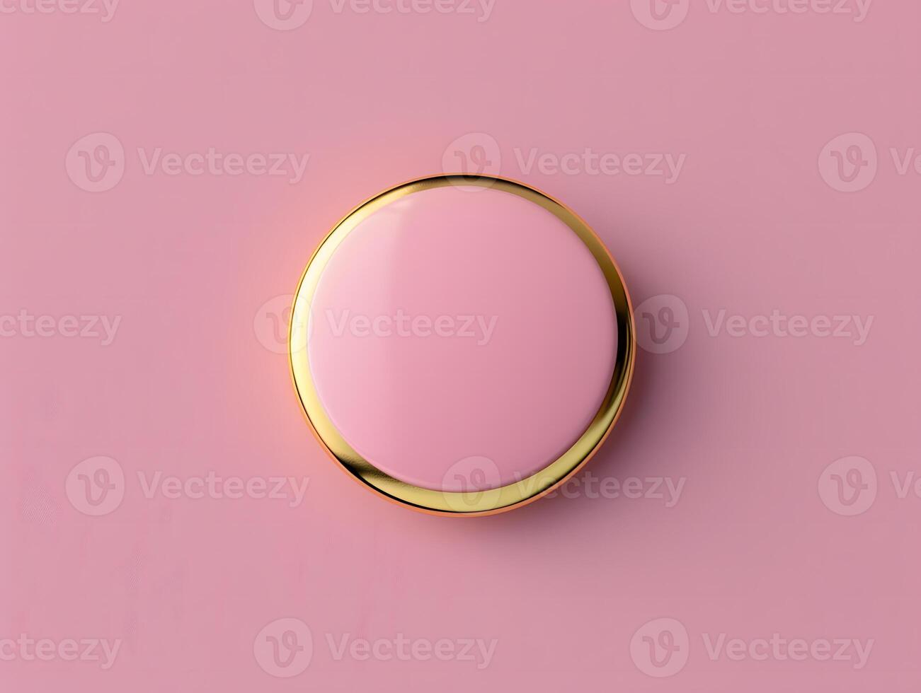 A pink oval button on a pink background photo