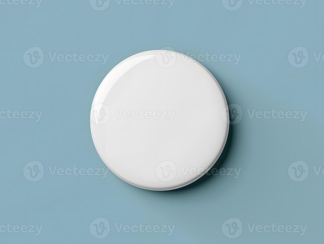 White round object on blue background photo